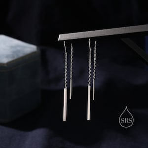 Sterlingzilveren minimalistische staafoorinsteker, zilver of goud of roségoud, U-vorm staafinrijger oorbellen, sierlijke minimale bengeloorbellen
