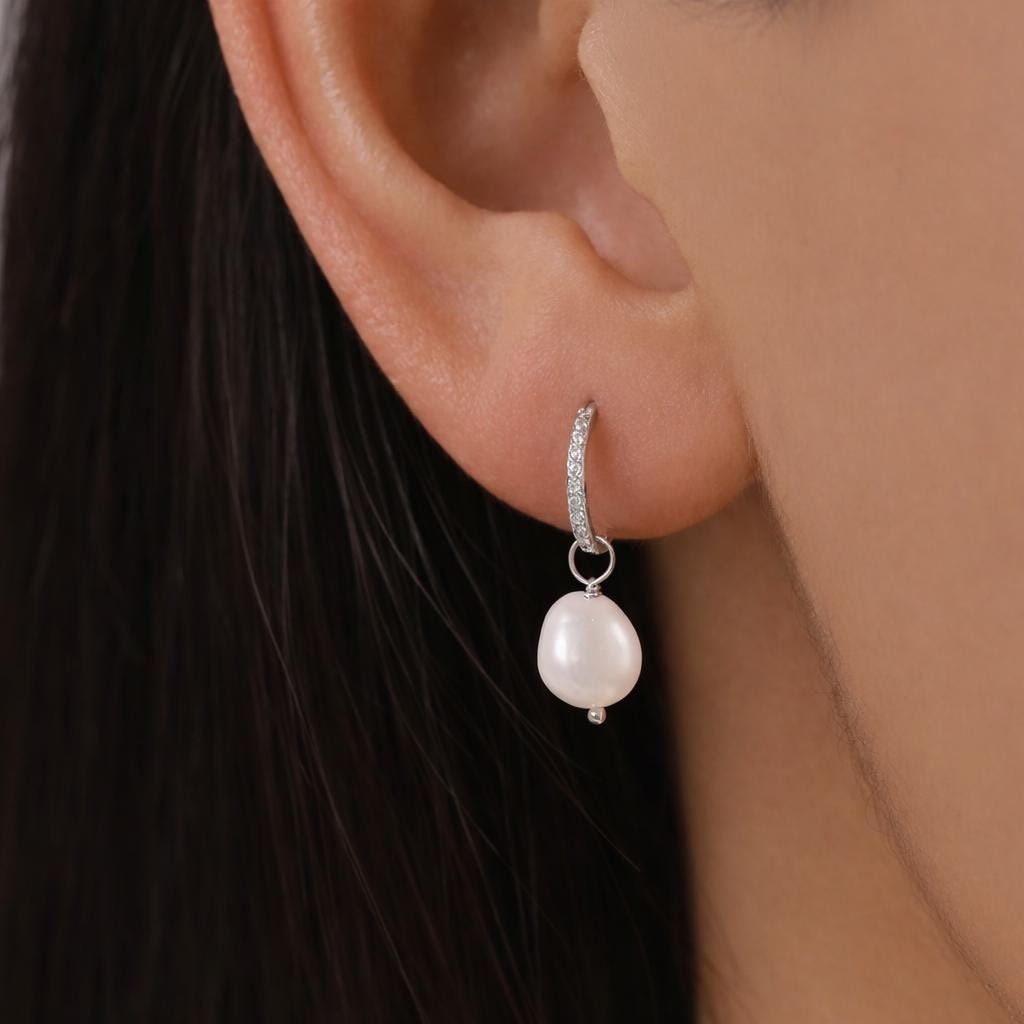Orecchini a cerchio piccoli // Argento Sterling 925 // 20 mm x 3 mm // Cerchi in argento con chiusura a pressione - Italia