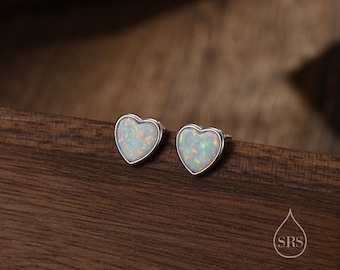 Orecchini a goccia in argento sterling fatti a mano con opale bianco - Italia