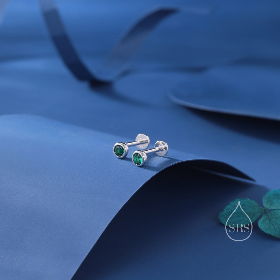 Orecchini A Chiodo Dew In Argento 925 A Forma Di Foglia Con Zirconi Cubici Pavé - Gioiello Donna Elegante, Regalo Con Confezione - 3