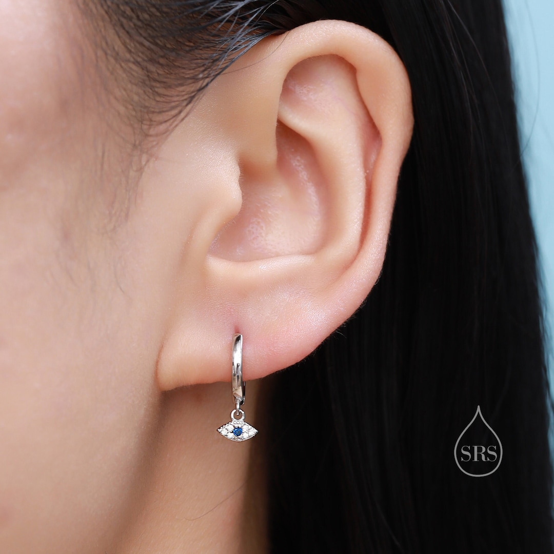 イーブルアイ スタッドピアス 925スターリングシルバー ムーンストーンイヤリング 14Kゴールドメッキ 誕生日プレゼント イーブルアイジュ　並行輸入 ラウンド ブルー イーブルアイ スタッドピアス 925スターリング