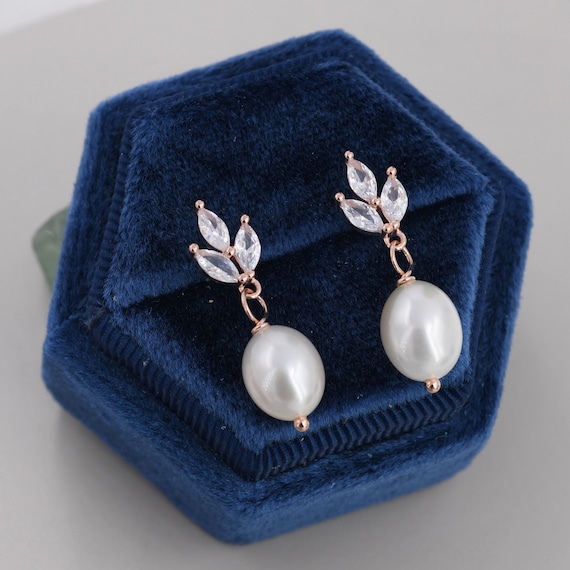 Genuine freshwater pearl earrings shop
