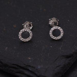 Orecchini A Perno In Argento Sterling 925 Dew – Cerchio Aperto Con Zirconi Colorati – Confezione Regalo - 4