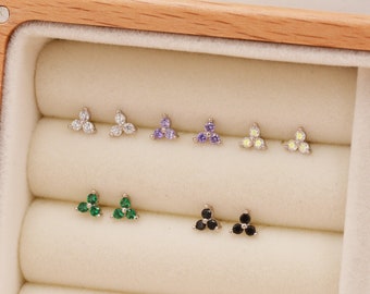 Amethyst and Onyx Green Black 925 Sterling Silver Women Stud Earring 3 Pair Set Amethyst and Onyx Green Black 925 Sterling Silver Women Stud Earring 3 Pair Set