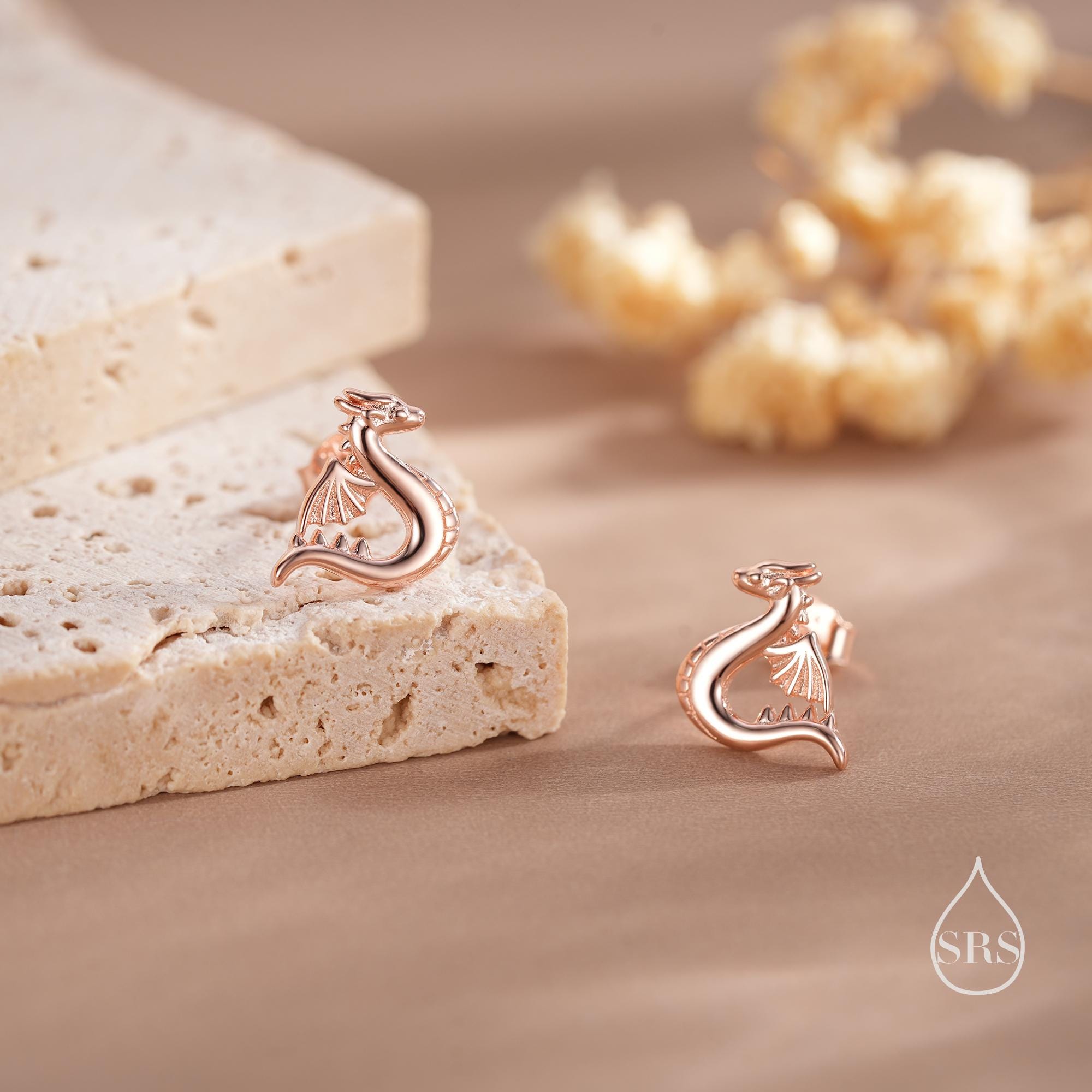 Orecchini Pendenti A Forma Di Drago Cinese, Colore Oro Punk, In Lega, 3,8x6,2 Cm, Ipoallergenici, Gioielli Etnici Per Donna