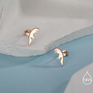 Springende Fuchs-Ohrstecker aus Sterlingsilber, springende Fuchs-Ohrringe, Gold- oder Roségold-Finish, Natur inspirierte Tierohrringe Bild 5