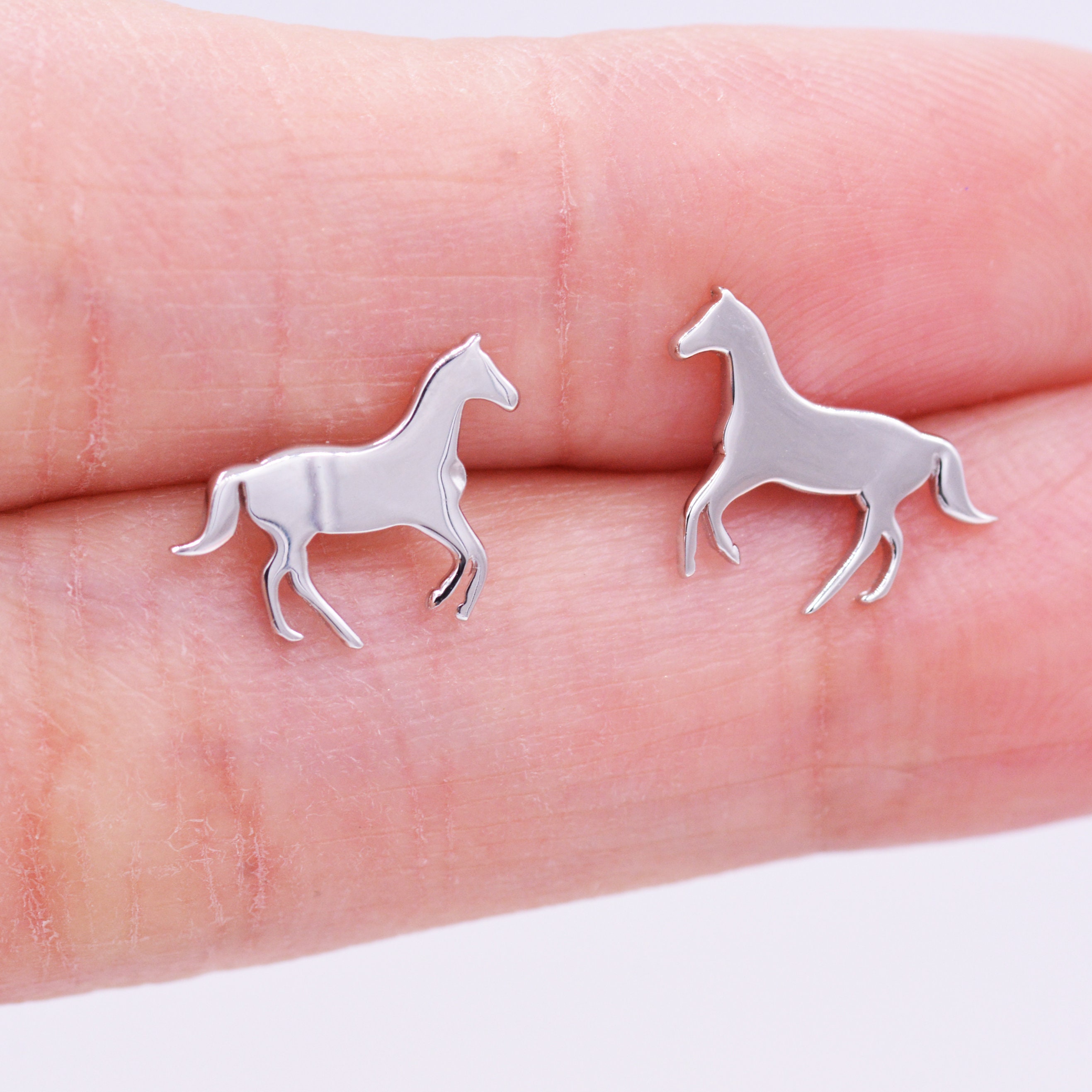 Sterling Silver Children's Horse Post Earrings Sterling Silver Children's Horse Post Earrings