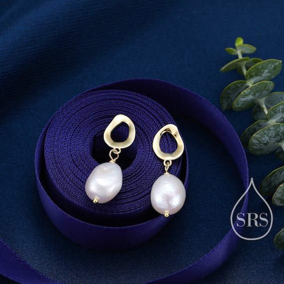 Sterling Silver Button Freshwater Pearl Infinity Style Leverback Earrings Sterling Silver Button Freshwater Pearl Infinity Style Leverback Earrings