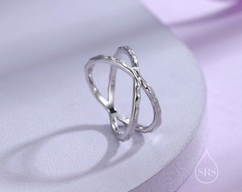 Double Line Cross Ring【Casual】（Silver） Double Cross Ring – Lavender Blue Soul