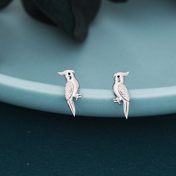 Silver parrot best sale earrings