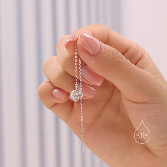 Orecchini a forma di drago, in argento Sterling, con cristalli
