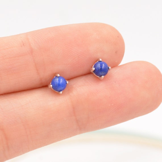 Sterling Silver Lapis Lazuli Stud 