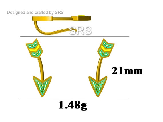 Sterling Silver CZ Arrow Ear Climber Earrings Sterling Silver CZ Arrow Ear Climber Earrings
