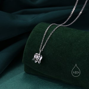 Petit collier pendentif fleur de muguet en argent sterling, argent ou or, collier fleur de muguet
