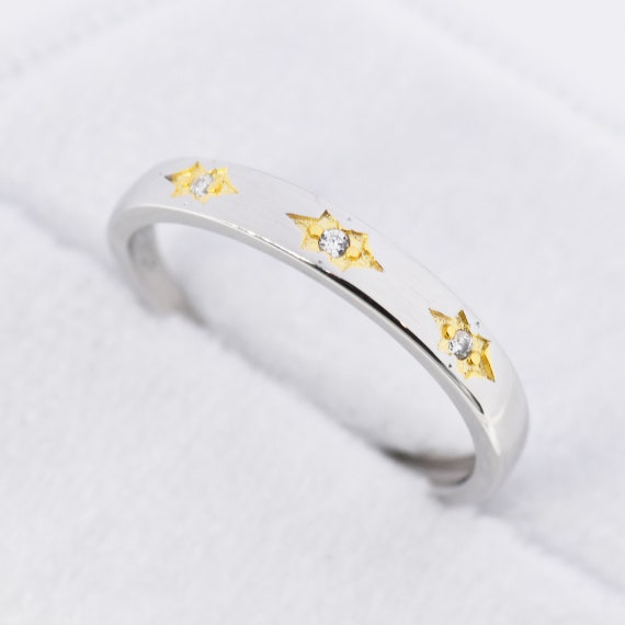 アクセサリー BANKROBBER STARBRIGHTRING RZ-7173-RH Zodiac Constellation CZ Ring - Rhodium Plated | Teeda