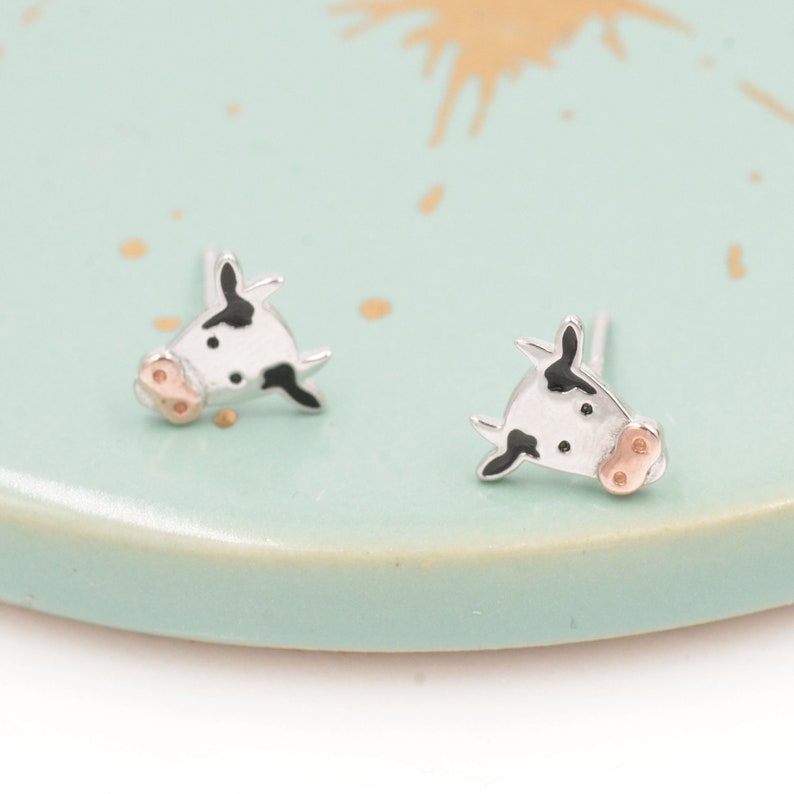 Orecchini A Perno Argento 925 Con Testa Di Cavallo - Gioielli In Argento Massiccio Per Donne