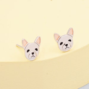 French Bulldog Stud Earrings in Sterling Silver Dog Stud Earrings Pet Lover Cute, Fun, Whimsical image 4