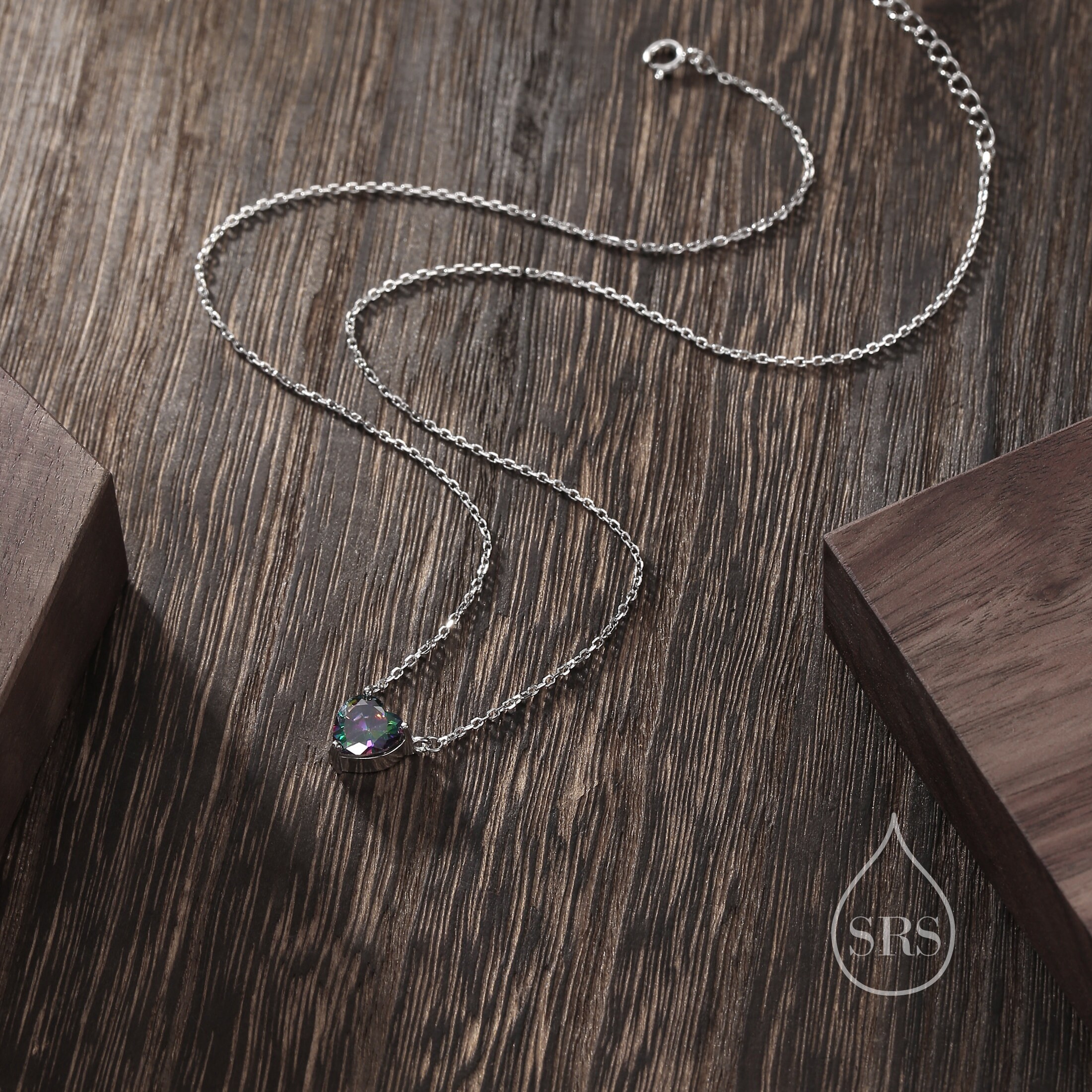 【STONEHENgE】Silver Material Black Heart Necklace SA25A04P Stonehenge/avebury Sarsen Stone Heart Pendant 925 Sterling