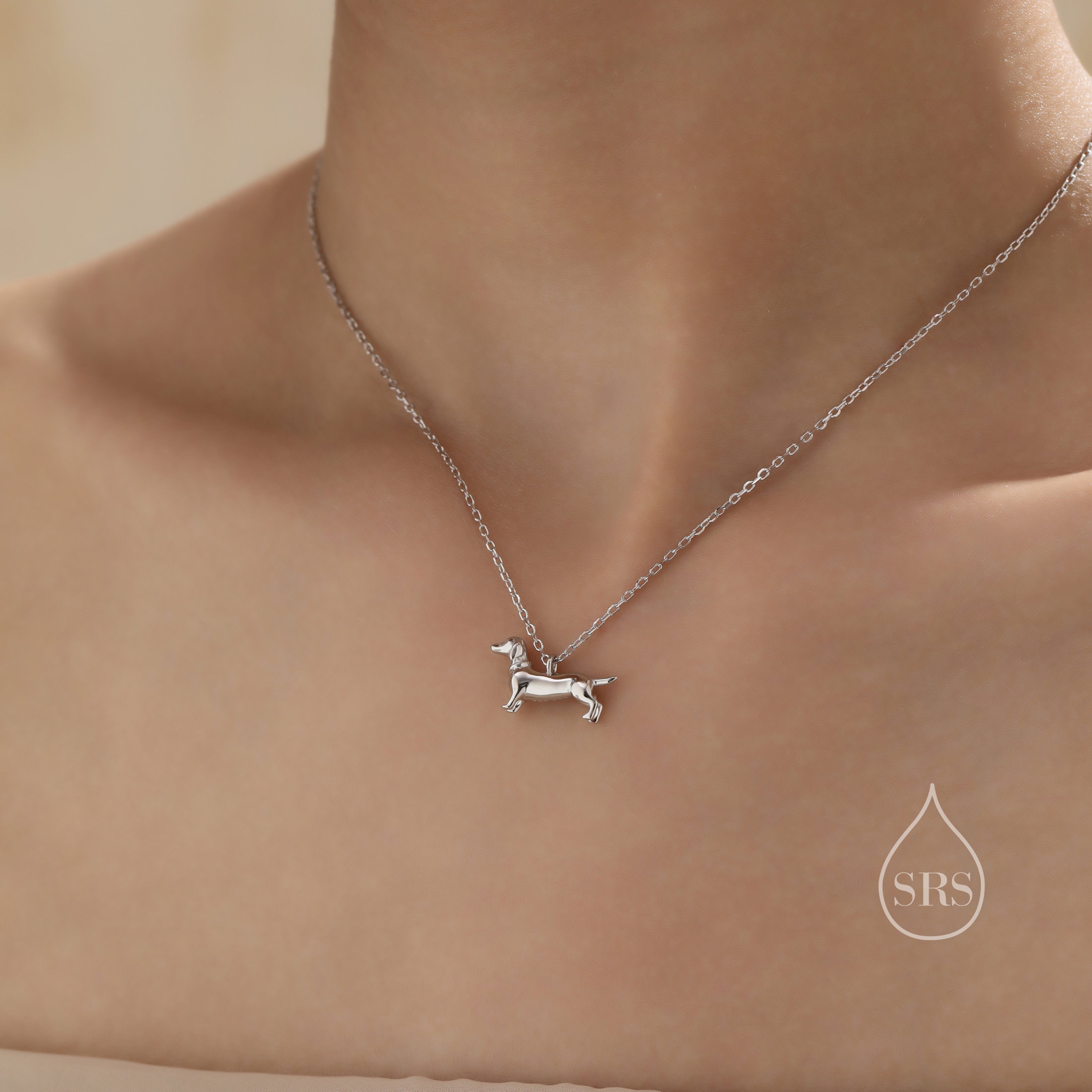 Lucktune Collana con ciondolo cane bassotto per donna Collana a catena con animali domestici carini in acciaio inossidabile Gioielli di moda Regalo di compleanno  36