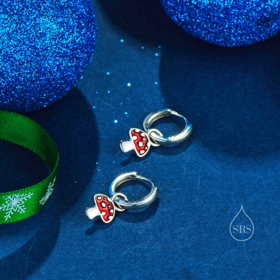 Orecchini A Fungo In Argento Sterling 925 | Gioielli Ipoallergenici Per Donna E Bambina, 0,8 Cm, Confezione Regalo