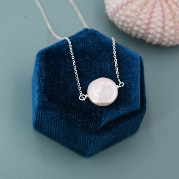 アクセサリー coin pearl necklace Blush Coin Pearl Necklace – Sarah Cornwell Jewelry