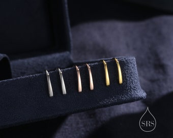 Minimalist Bar Crawler Earrings in Sterling Silver, Silver or Gold or Rose Gold, Minimalist Geometric Earrings, Wave Ear Climbers