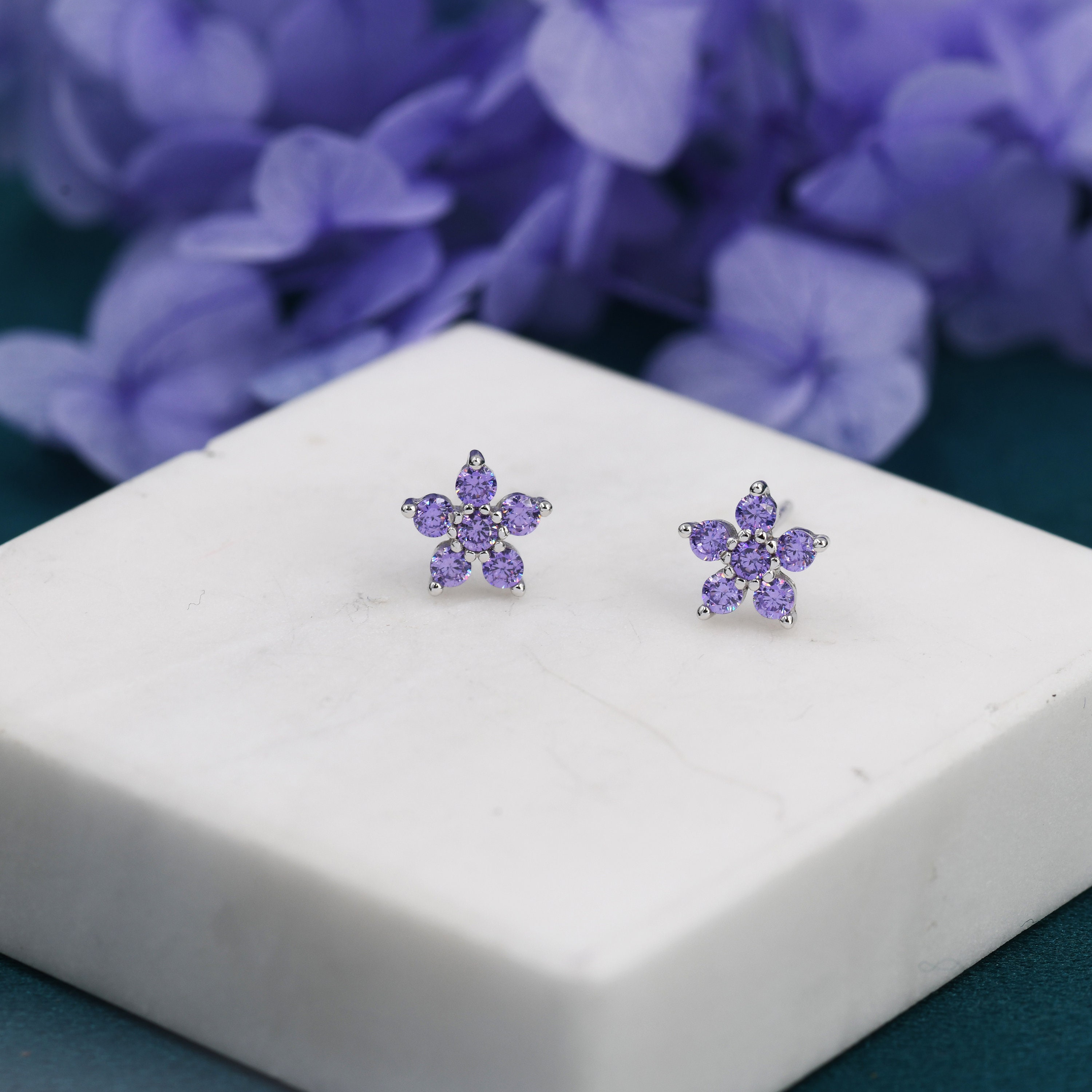 【STONEHENgE】Love Duet〜Silver Flower Earrings SA25B42T Silver Flower Earrings, Boho Earrings, Flower Studs