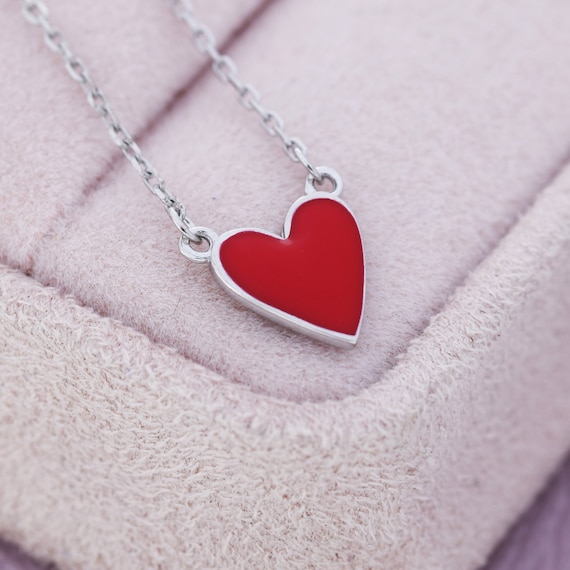 Pink Enamel Heart Necklace – julieglassman.com
