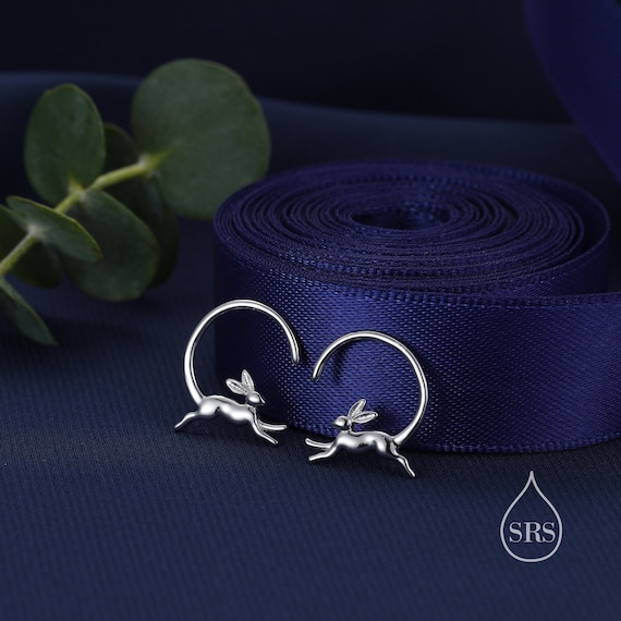 Bunny hoop earrings deals