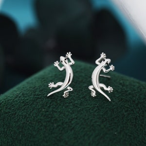 Orecchini a forma di lucertola in argento sterling, argento o oro, orecchini a forma di lucertola, orecchini a forma di pesce, orecchini a forma di lucertola in argento