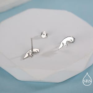 Springende Fuchs-Ohrstecker aus Sterlingsilber, springende Fuchs-Ohrringe, Gold- oder Roségold-Finish, Natur inspirierte Tierohrringe Bild 4