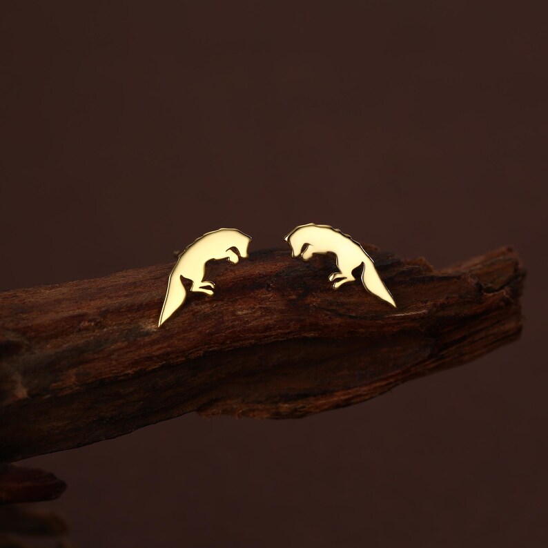Springende Fuchs-Ohrstecker aus Sterlingsilber, springende Fuchs-Ohrringe, Gold- oder Roségold-Finish, Natur inspirierte Tierohrringe Bild 10