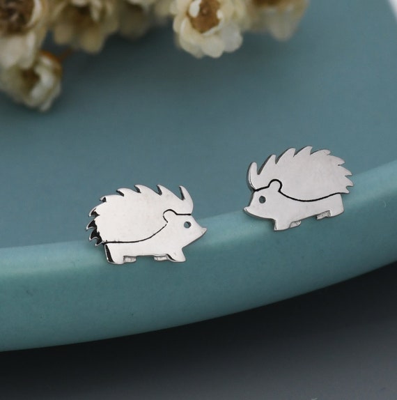 Sterling Silver Hedgehog Stud Earrings Sterling Silver Hedgehog Stud Earrings