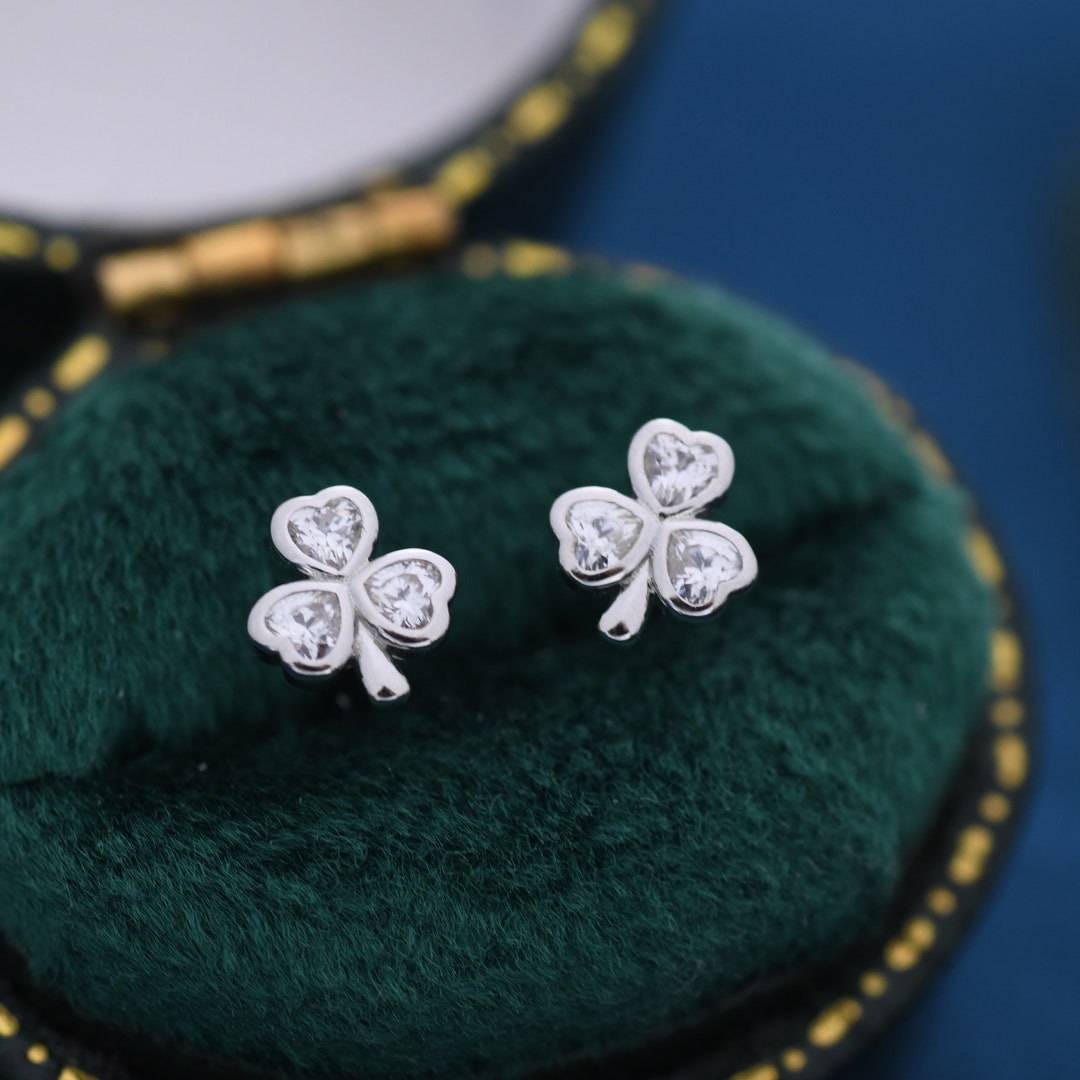 cz-shamrock-tiny-stud-earrings-in-sterling-silver-clover-earrings