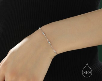Sterling Silver Extra Delicate Turquoise Blue CZ Bezel