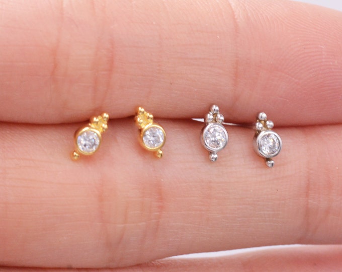 Opal Star Sterling Silver Stud Earring