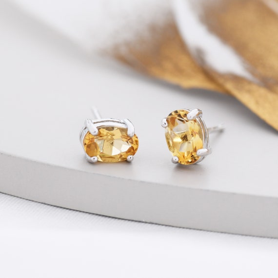 Citrine Crystal Studs Citrine Crystal Studs