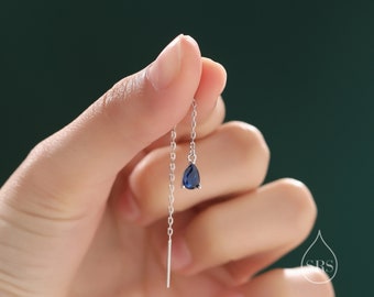 Orecchini In Argento Sterling 925 Con Zirconia Cubica Blu Zaffiro - Borchie Piccole 3mm - Gioielli Discreti In Confezione Regalo