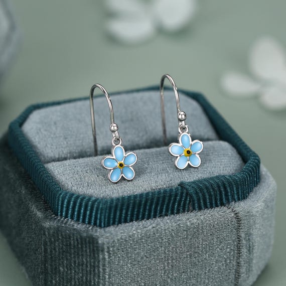 Orecchini pendenti in argento sterling 925 ossidato con