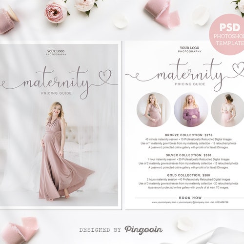 Price List Template. Maternity Photography Pricing Guide. Etsy