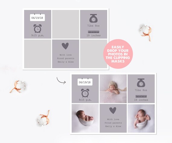 Download Baby announcement Baby boy Newborn card Baby girl Newborn ...
