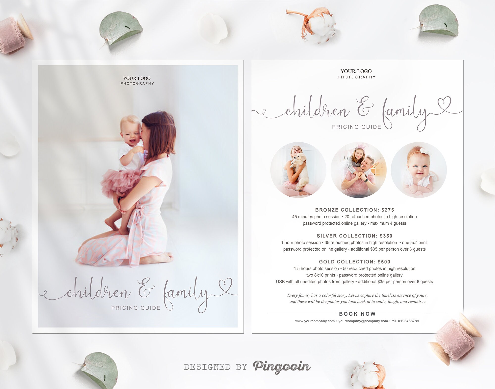 Price list template. Children & family photography pricing Etsy