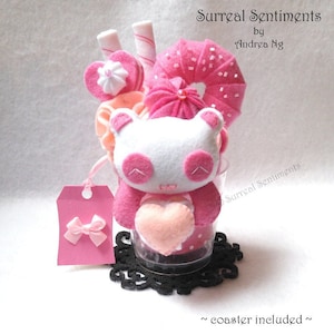 Pandabär Rosa Pandabär Geschenk Rosa Dessert Kawaii Panda Plüschtier Rosa Donut Deko Freundin Geschenk Freund Geschenk BFF Geschenk Mädchenzimmer