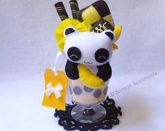 Bubble tea à la mangue, peluche panda, peluche Boba Tea, cadeau de bubble  tea, amateur de bubble tea, panda mignon, peluche, cadeau kawaii, panda,