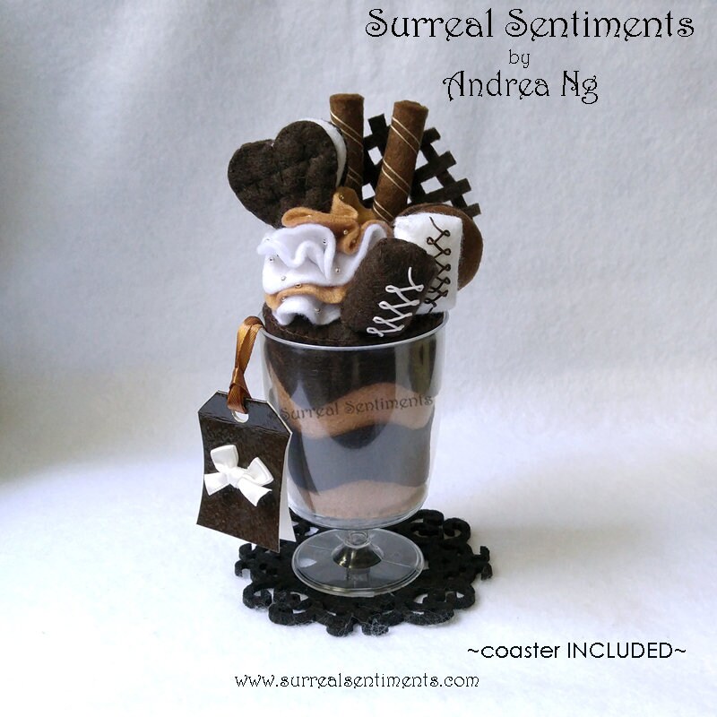 Chocolate Fudge Pudding Sundae Cafe Art Ice Cream Decoration Etsy