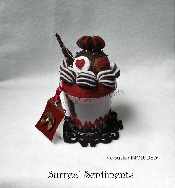 Red Velvet Heart Truffle Cake Mini Gift Card Box Unique Etsy