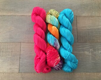 Newsprint 3 color kit on 100/% pima cotton DK