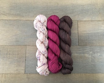 Jewel 3 skein shawl kit on 100/% pima cotton DK
