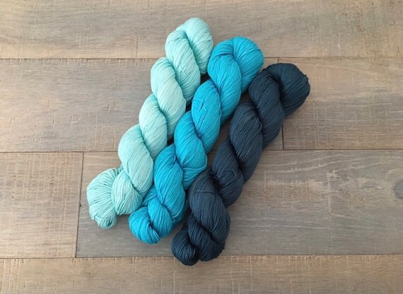 Jewel 3 skein shawl kit on 100/% pima cotton DK