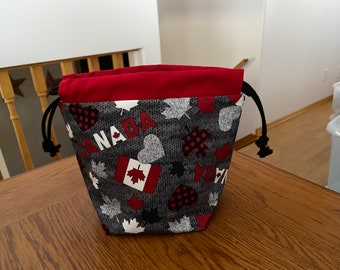 Canada  theme  drawstring project bag